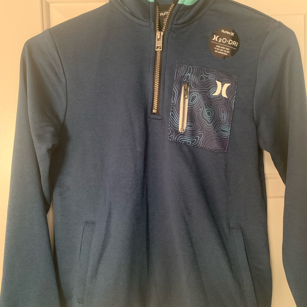Hurley Navy Blue Pullover with Pocket (Dri fit)